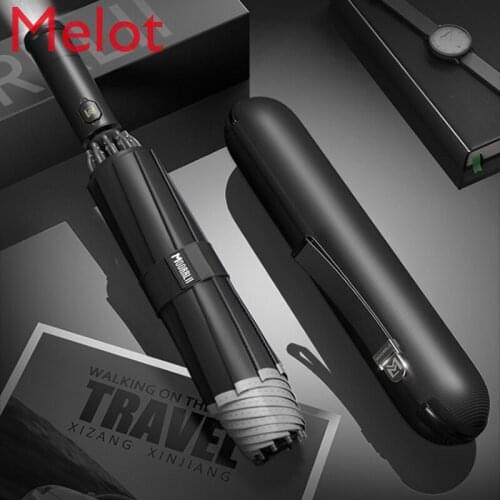 Full-Automatic Folding Umbrella Mens Extra-Large Reinforced Extra-Large Umbrella Womens Rain and Rain Dual-Use Reverse