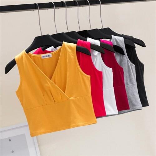 CANClO Women's Cropped Tank Tops