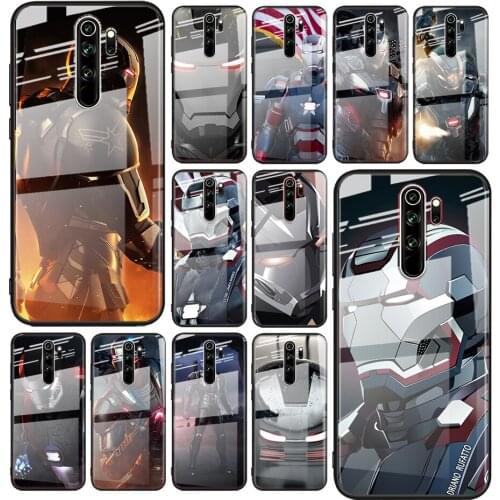 Tempered Glass Cover Marvel Avengers War Machine For Xiaomi Redmi Note 10 10S 9T 9S 9 8T 8 7 5G Pro Max Phone Case Shell