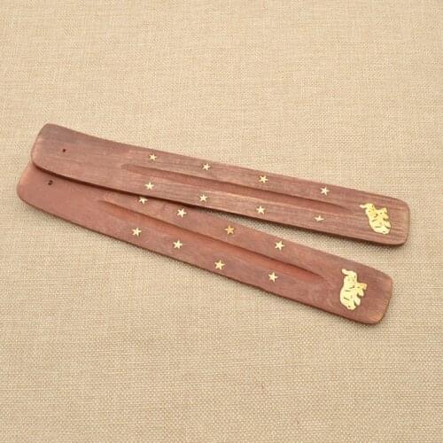 Wooden Wood Incense Burner Holder Ash Catcher for Sticks Natural Wood Incense Burner Home Decoration