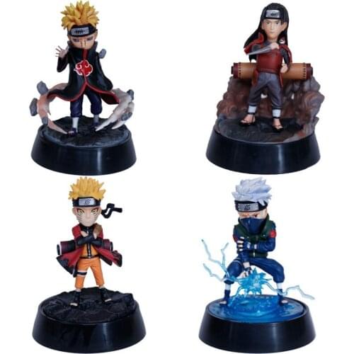 New 4pcs PVC action figure Q version Uzumaki Pain Senju Hashirama Hatake Kakashi figure kids model toys doll gift