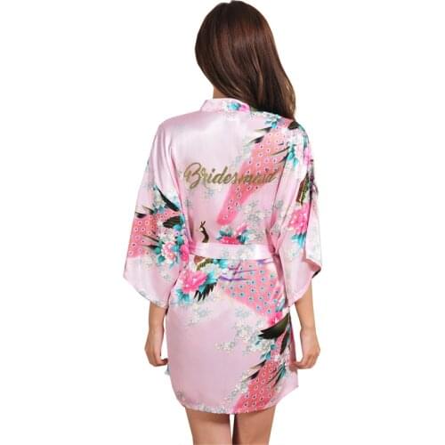 Bridesmaid robes Sleepwear Robe Wedding Bride Bridesmaid Robes Pyjama Robe Female nightwear Bathrobe Nightdress Nightgown