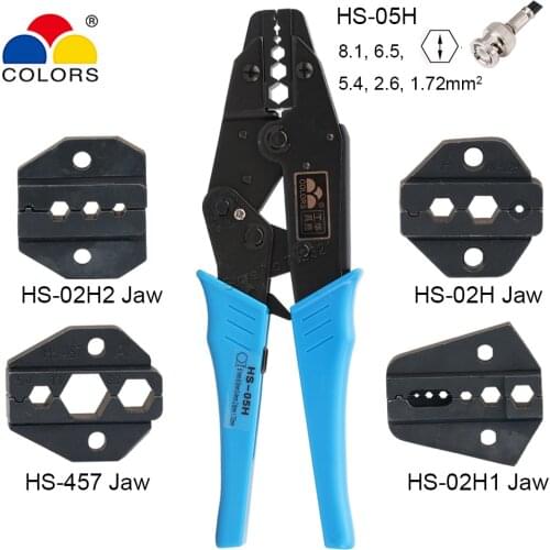 HS-05H Coaxial Connector Crimping Pliers Jaw set RG55 RG58 RG59,62, relden 8279,8281,9231,9141,4C,5C,7CSMA Coaxial Clamp Tools