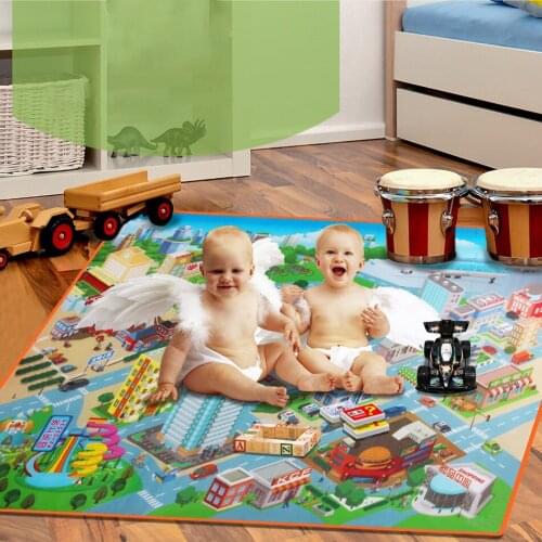 Baby Boy Game Map Kids Large City Game Map and Toy Car Childrens Fun Kids Educational Toys 120*90cm Baby Play Mat