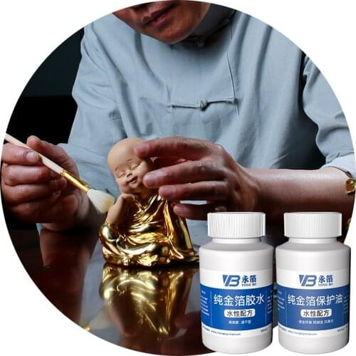 100ml Gilding Glue for Gold Leaf Foil Water-based Glue for Gold Foil Sheets Craft Paper Home Decoration Gilding Adhesive,DIY
