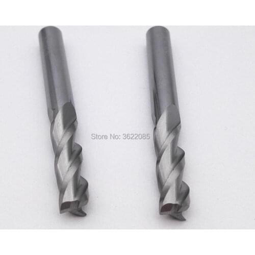KLOT Solid Carbide End Mill 5.5mm-20mm 3-Flute Cutter Router Bits HRC50