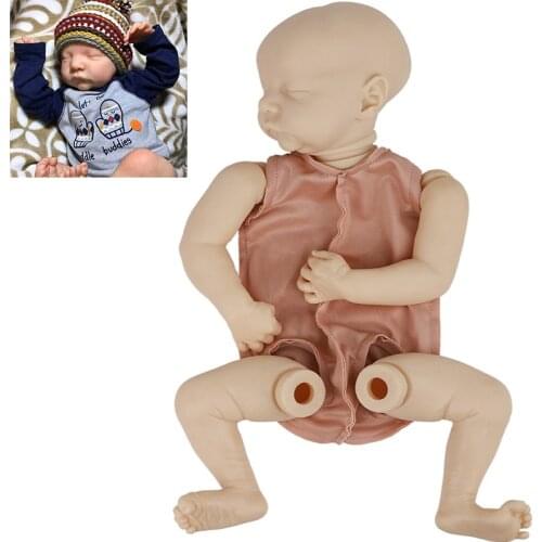 50CM Reborn Baby Doll Parts Sleep 20Inch Handmade DIY Blank Doll Kit Vinyl Unpainted Unfinished Doll Parts Xmas Birthday Gift