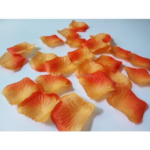 20packs 2000pcs Orange rose flower girl petals fall wedding confetti table centerpiece stage decorations petalas artificial boda