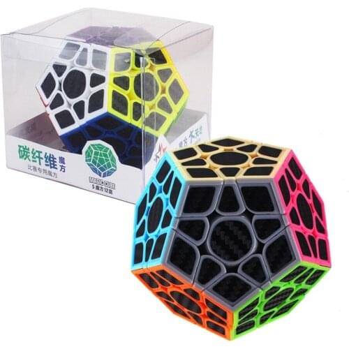 Yuxin Megaminxeds Cube Professional Speed Magic Cubes Carbon Fiber Sticker Puzzle 3x3 Megaminx Cube Magico Toys For Children