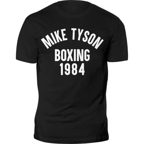 Mike Tyson Boxing 1984 T-Shirt Gym Training Muscle Running MMA Cotton Short Sleeve O-Neck Mens T Shirt New S-3XL