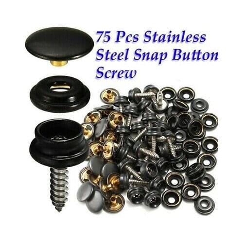 Metal Stainless Steel Screw Snap Button 15mm Snap Fastener Screw Set For Helmet Tent Sleeping Bag Tarpaulin Boat Cover Part