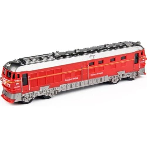 1:87 Simulated Alloy Train Locomotive Model Pull Back Vehicle Toy Sound Lights L41D