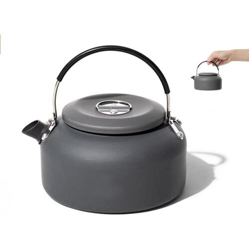 0.8L/1.4L Outdoor Lightweight Aluminum Camping Teapot Kettle Coffee Pot Outdoor Kettle for Camping Hiking Backpacking