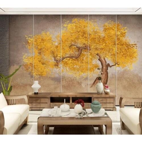 Custom 3d Mural Wallpaper Hand painted maple forest 3D Photo Wallpaper For Living Room Sofa Bedroom Backdrop Large Murals