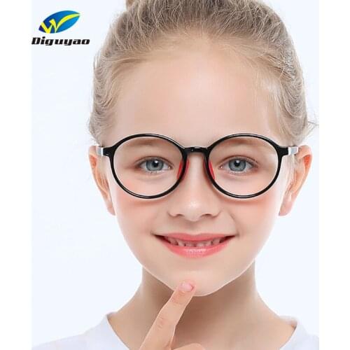 NEW Round Anti Blue Light Kids Glasses Children Boy Girls Computer Reflective Blocking Eyeglasses Filter Free mirror foot cover