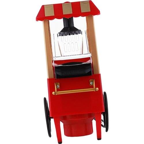 Old Fashion Movie Time Small Red Popcorn Cart Machine For Family Children