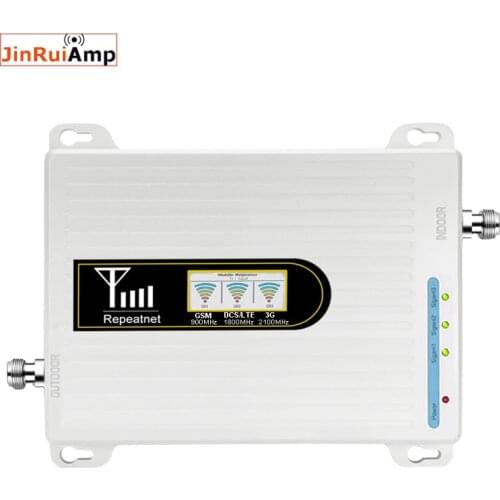 900 1800 2100mhz Cell Phone Booster Tri Band Mobile Signal Amplifier 2G 3G 4G LTE Cellular Repeater GSM DCS WCDMA