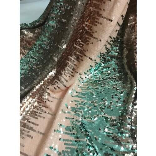 Top quality sequins embroidered lace fabric SYJ-82718 with super quality French net lace fabric