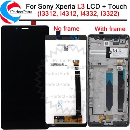 5.7" For Sony Xperia L3 LCD I3312 I4312 I4332 I33 Display Touch Screen Digitizer Full Assembly Replacement Parts For Sony L3 lcd