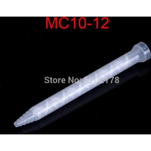 10pcs Resin static mixer MC10-12 used for double epoxy resin mixing nozzle silicone mixing filling machine mixing tip