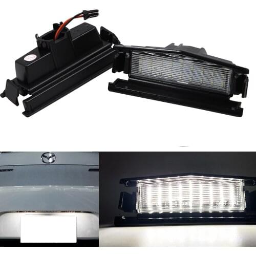 2x LED License Number Plate Light For Mazda Miata MX-5 2016 2017 2018 2019 OEM# D09H51270 D09H51270A