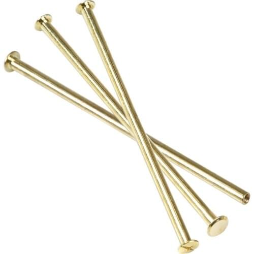 5pcs M5*125 Plated Copper Account Screw Rivet /Book Screw / Album Sample Book Docking Cook Pin M5 Hardware