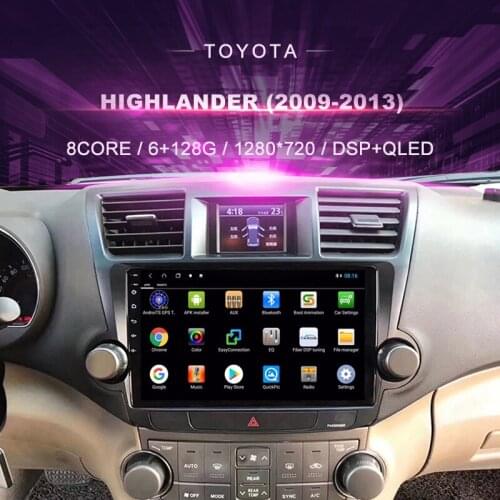 Android Car DVD For Toyota Highlander (2009-2014) Car Radio Multimedia Video Player Navigation GPS Android 10.0 Double DIn