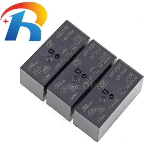 Free shipping 10pcs/lot New Relay HF115F JQX-115F 005 012 024 2HS4 HF115F-005-2HS4 HF115F-012-2HS4 HF115F-024-2HS4 DIP6 8A