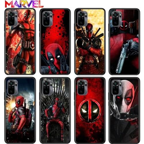 Deadpool Hero Marvel for Xiaomi Redmi Note 10 10S 9 9T 9S 9Pro Max 8T 8Pro 8 7 6 5 Pro 5A 4X 4 Soft Black Phone Case