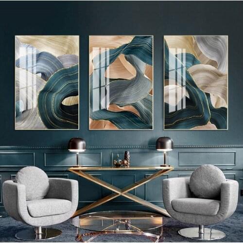 For Living Room Bedroom Decorative Art Poster Nodic Canvas Painting Flickering Ribbon Posters and Prints Wall Pictures