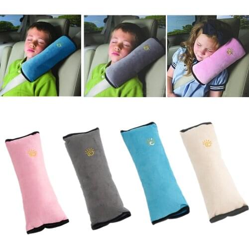 Kids Car Safety Strap Cover Harness Seat Belt Pad Cushion Car Headrest Suede Children Shoulder Pad Shoulder Pad Pillow "