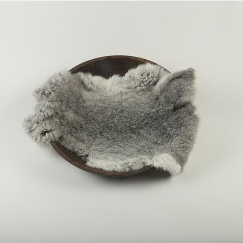 Baby photography Blanket Real Fur Basket Filler Newborn Photo Prop Vintage Natural Rabbit Fur Mini Blanket Posing Backdrop