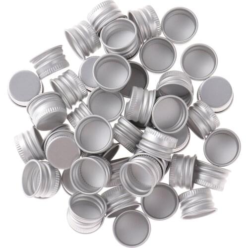 Airtight Leak-Proof Screw Top Lids for Cosmetic Bottles Lotion Bottle Aluminum Round Cap Plastic Screw Top Lids for Tin Cans Jar