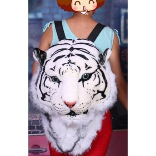 Good Gift New Cool Huge Luxury Lion Tiger Head White Leopard Head Style Bag Knapsack Backpack