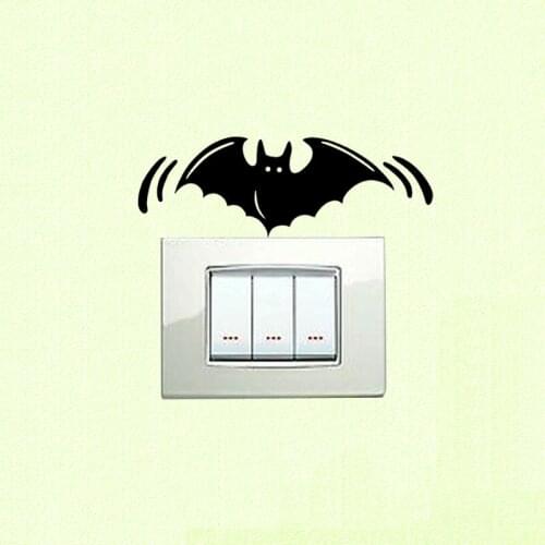 Halloween BAT Personalized Switch Sticker Vinyl Decor Wall Decal 3SS0286