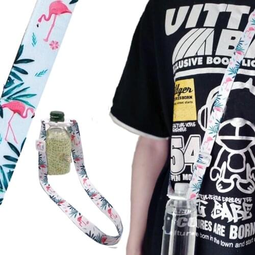 Creative Flamingo Cactus Cute Drink Bottle Strap Water Bottle Buckle Child Gift Outdoor Portable Back Water Cup Accessories