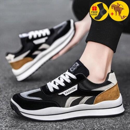 Men Casua Shoes Breathable White Mens Sneakers Trendy Lace-Up Lightweight Running Walking Shoe Sneakers Zapatillas Hombre Casual