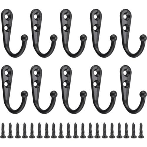 10pcs Antique Hooks Small Wall Hanger Hook Wall Mounted Bathroom Kitchen Towel Clothes Robe Hanging Hooks