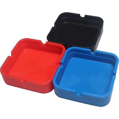 Square Silicone Ashtray for Cigarettes-Lovely Outdoor Indoor Patio Ashtray, Unbreakable Heat-Resistant Ashtray