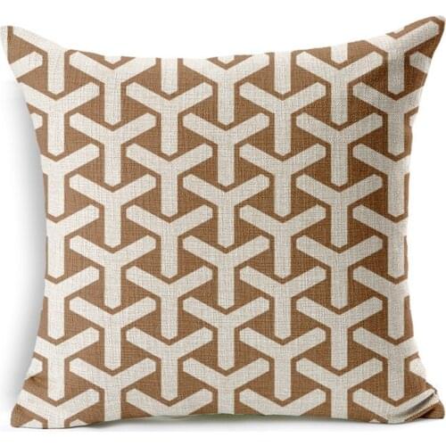 Hot Sale Pillow Covers Brief Color Geometry Pattern New Fashion Design 45X45CM Linen Pillow Cover \ Home Decorative cushion case