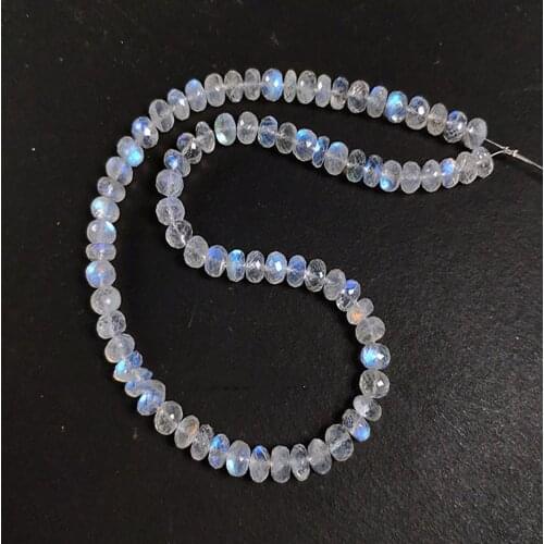 AAA Moonstone FACETED roundel 6-7.5mm for DIY jewelry making 41cm FPPJ wholesale nature gemstone