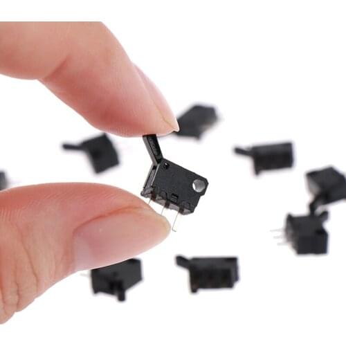 10pcs Micro Switches Miniature Small Limit Travel Switch with Hole Three Pins Normally Open Normally Closed N/O N/C
