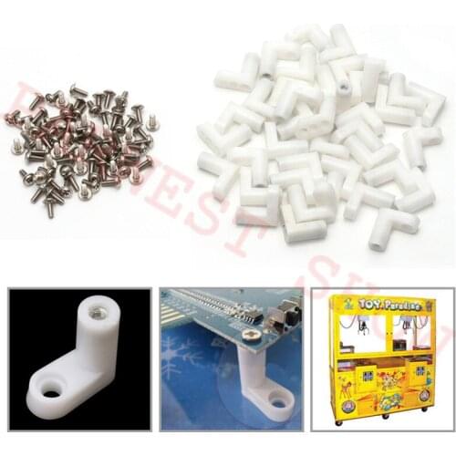 50Pcs/Lot L Type Feet PCB Mounting Feet With Screw 20mm*20mm for Arcade JAMMA MAME Game Board