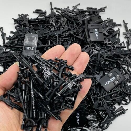 Military Accessories Series Gun Weapon Pack Army Soldier Figure Parts WW2 City SWAT Heavy Machine Accessories MOC Bricks Toys