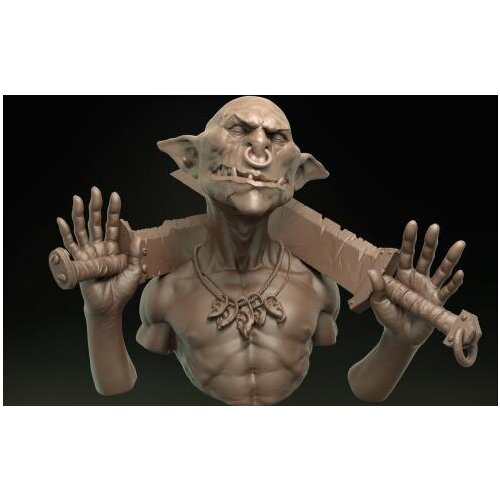 New Unassembled 1/12 ancient fantasy Goblin bust 56mm WITH sword Resin Kit DIY Toys Unpainted resin model