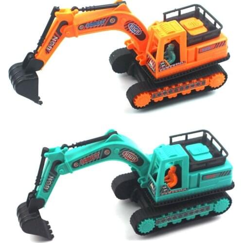 One piece new inertia truck excavator childrens puzzle model toy Christmas Gift Boys random colors M21