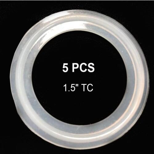 Silicone Sealing Strip Gasket - 1.5" Tri Clover, 5 pcs/lot, Food Grade, High Temperature, Brewer Hardware For Tri Clamp Ferrule