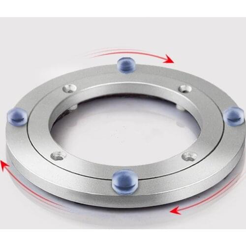 High quality Aluminium Alloy Lazy Susan silencer Rotating Bearing Turntable Swivel Plate for glass marble round table