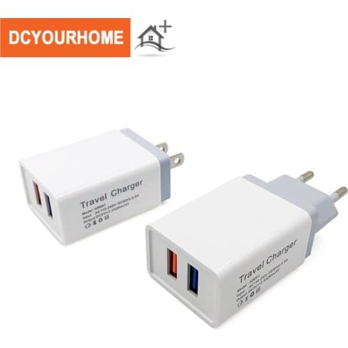 5V2.4A dual USB charging head US/European Standard Charging Head Adapter Mobile phone charger plug