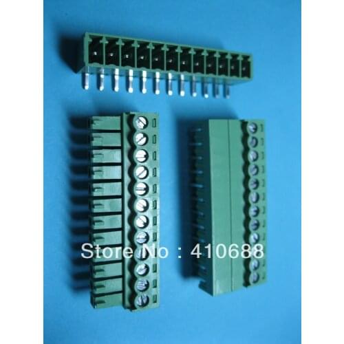 300 Pcs Per Lot Pitch 3.5mm Angle 10way/pin Screw Terminal Block Connector Pluggable Type High Quality HOT SALE
